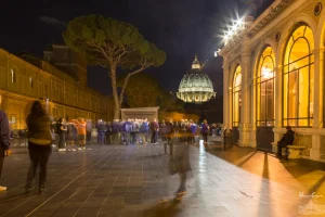 Cortile della Pinacoteca de nuit